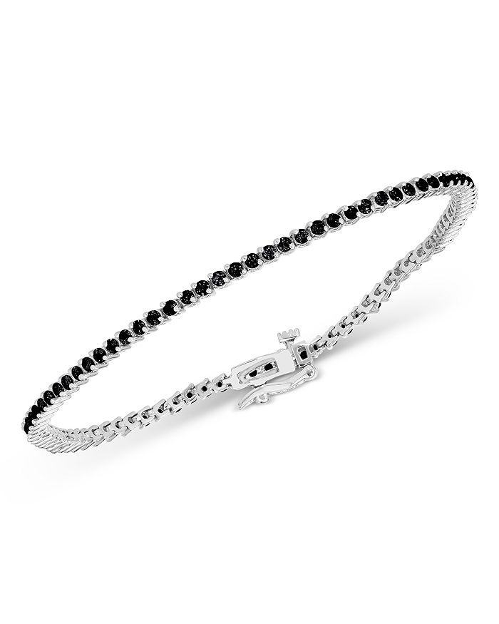 Bloomingdale's - Black Diamond Tennis Bracelet in 14K White Gold, 1.50 ct. t.w. - 100% Exclusive