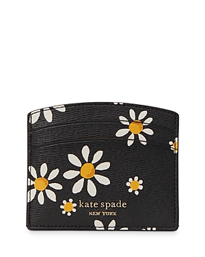 Kate Spade New York Spencer Leather Card Case In Daisy Multi