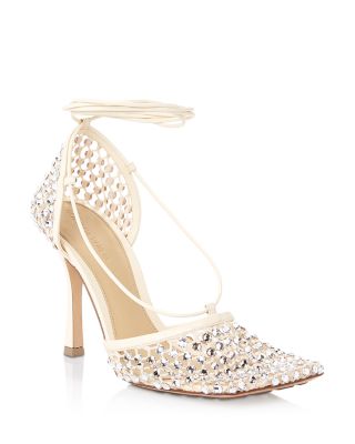 embellished ankle strap heels