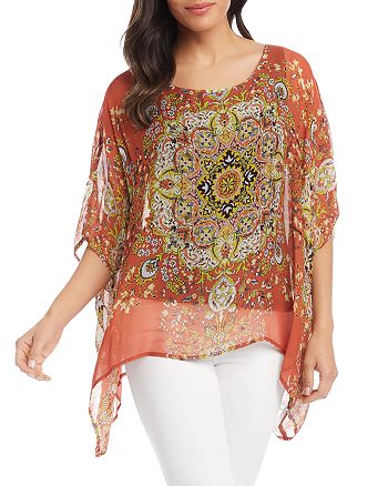 Karen Kane Layered Scarf Top Bloomingdale S