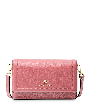 Michael Michael Kors Jet Set Charm Small Phone Crossbody In Tea Rose/gold