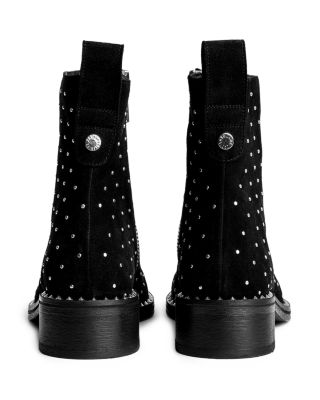 black studded booties