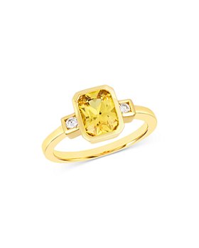 Bloomingdale's - Emerald Cut Yellow Sapphire & Diamond Ring in 14K Yellow Gold - 100% Exclusive