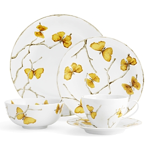 Shop Michael Aram Butterfly Ginkgo Gold 5 Piece Dinnerware Set
