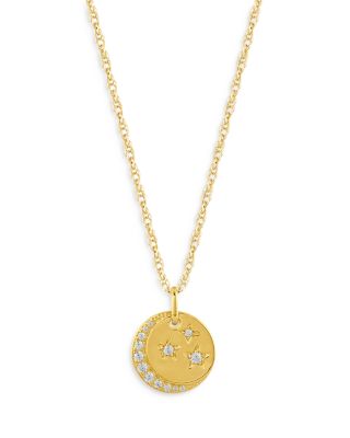 Bloomingdale's Fine Collection - Diamond Celestrial Disc Pendant Necklace in 14K Yellow Gold, 0.15 ct. t.w. - Exclusive