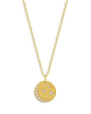 Bloomingdale's Diamond Celestrial Disc Pendant Necklace in 14K Yellow Gold, 0.15 ct. t.w. - 100% Exc