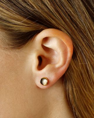 Disc Studs in 14K Yellow Gold 