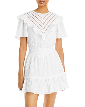 Aqua Cotton Ruffled Mini Dress - 100% Exclusive
