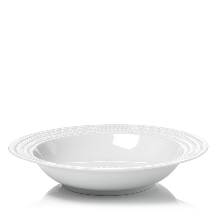 L'Objet Perlee White Serving Bowl