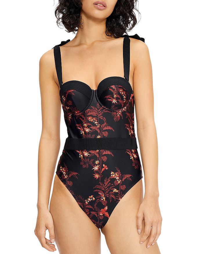 Ted Baker Grosgrain Cupped Printed One Piece Swimsuit Bloomingdale s