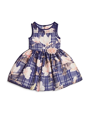 PIPPA & JULIE GIRLS' FLORAL PLAID FIT-AND-FLARE DRESS - LITTLE KID,61306500