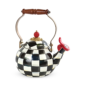 Photos - Kettle / Teapot MacKenzie-Childs Courtly Check Enamel Whistling Tea Kettle No Color 89275