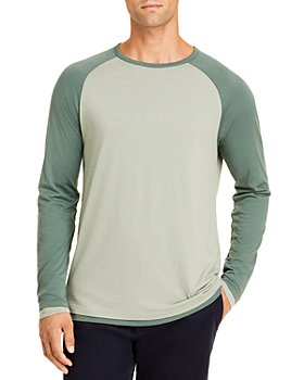 Vince - Slim Fit Double Layer Baseball Crew Tee