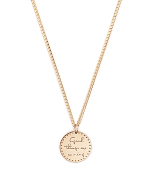 Zoë Chicco 14k Yellow Gold Mantra Message Disc Pendant Necklace, 16-18