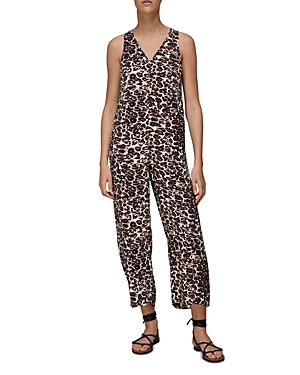 Shop Whistles Clouded Leopard Print Jumpsuit In Multicolour