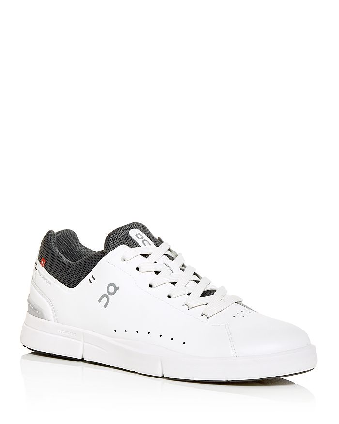 On Men's The Roger Advantage Low Top Sneakers In White | Dark Gray