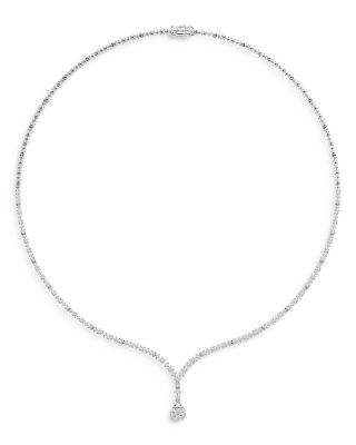 Bloomingdale's Fine Collection - Mosaic Diamond Necklace in 14K White Gold, 3.0 tcw
