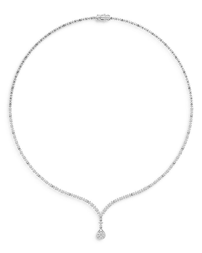 Bloomingdale's - Mosaic Diamond Necklace in 14K White Gold, 3.0 ct. t.w. - 100% Exclusive