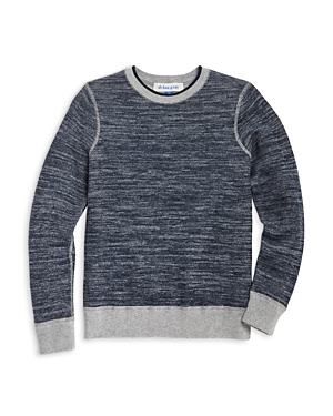 Dylan Gray Boys' Cotton Knit Pullover Sweater - Big Kid In Navy Gray