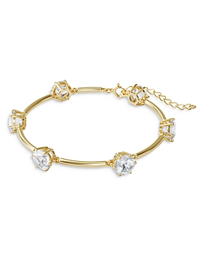 Swarovski Constella Cubic Zirconia Station Bracelet In Gold