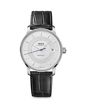 Shop Mido Baroncelli Signature Caliber 80 Watch, 39 Mm In Silver/black
