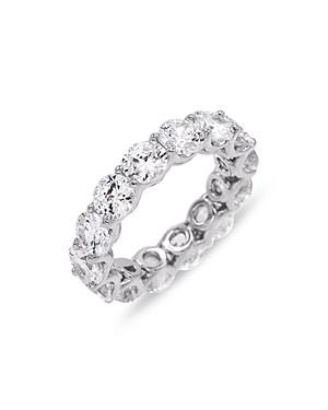 Shop Adinas Jewels Cubic Zirconia Eternity Band Ring In Sterling Silver