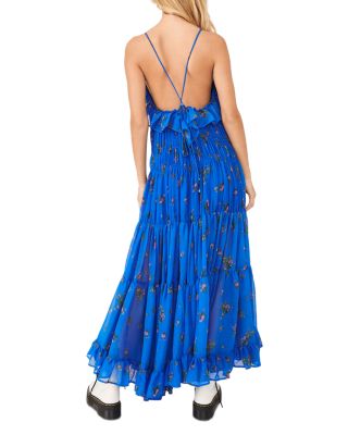 Free People Cloud Nine Smocked Ruffle Maxi Dress | Bloomingdale's Women