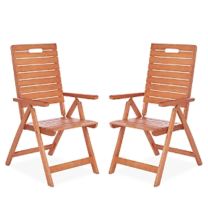 Safavieh Rence Outdoor Folding Chair, Set Of 2 In Natural