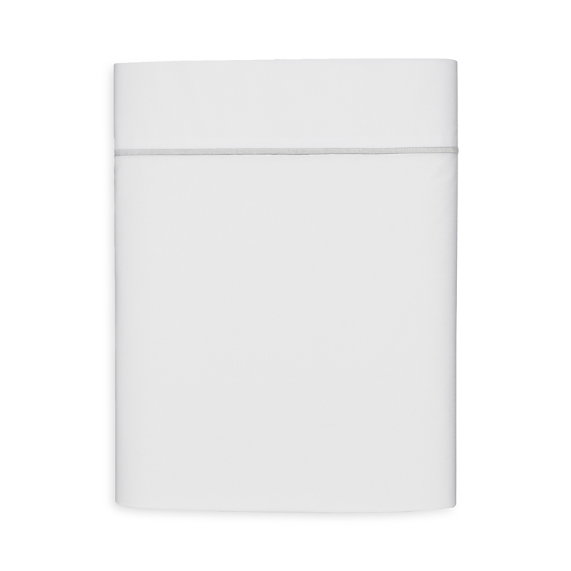 Matouk Bergamo Flat Sheet, Full/queen In Silver