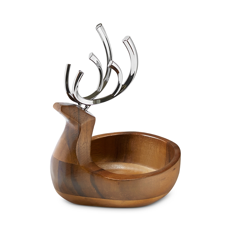 Nambe Reindeer Candy Dish In Brown