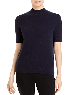 Lafayette 148 Cashmere Mock Neck Sweater In Ink