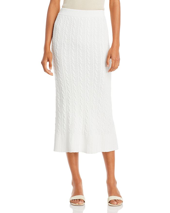 Rebecca Taylor Cable Knit Flare Skirt | Bloomingdale's