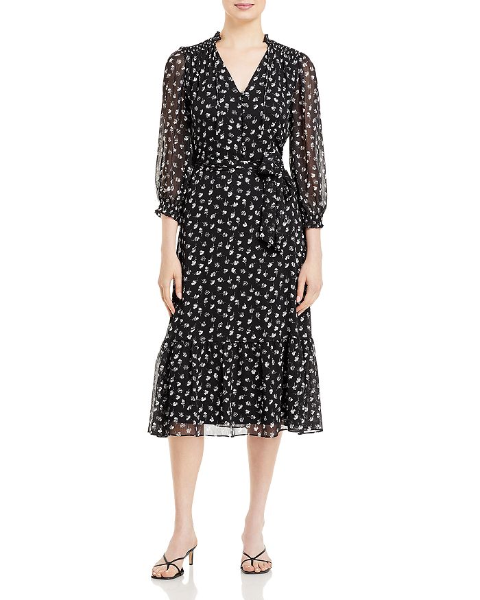 Karl Lagerfeld Paris
 Floral Chiffon Midi Dress main image 1