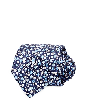 The Men's Store At Bloomingdale's Floral Medallion Neat Silk Classic Tie - 100% Exclusive In Navy/blue
