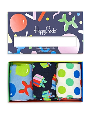 Happy Socks Happy Birthday Socks Gift Box, Set of 3