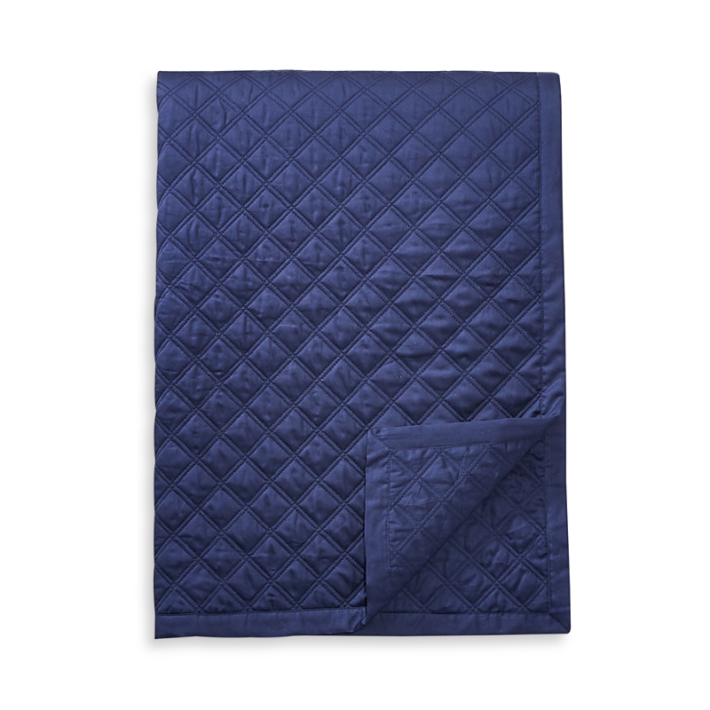 Hudson Park Collection Hudson Park Double Diamond Coverlet, Queen - Exclusive In Marine Navy