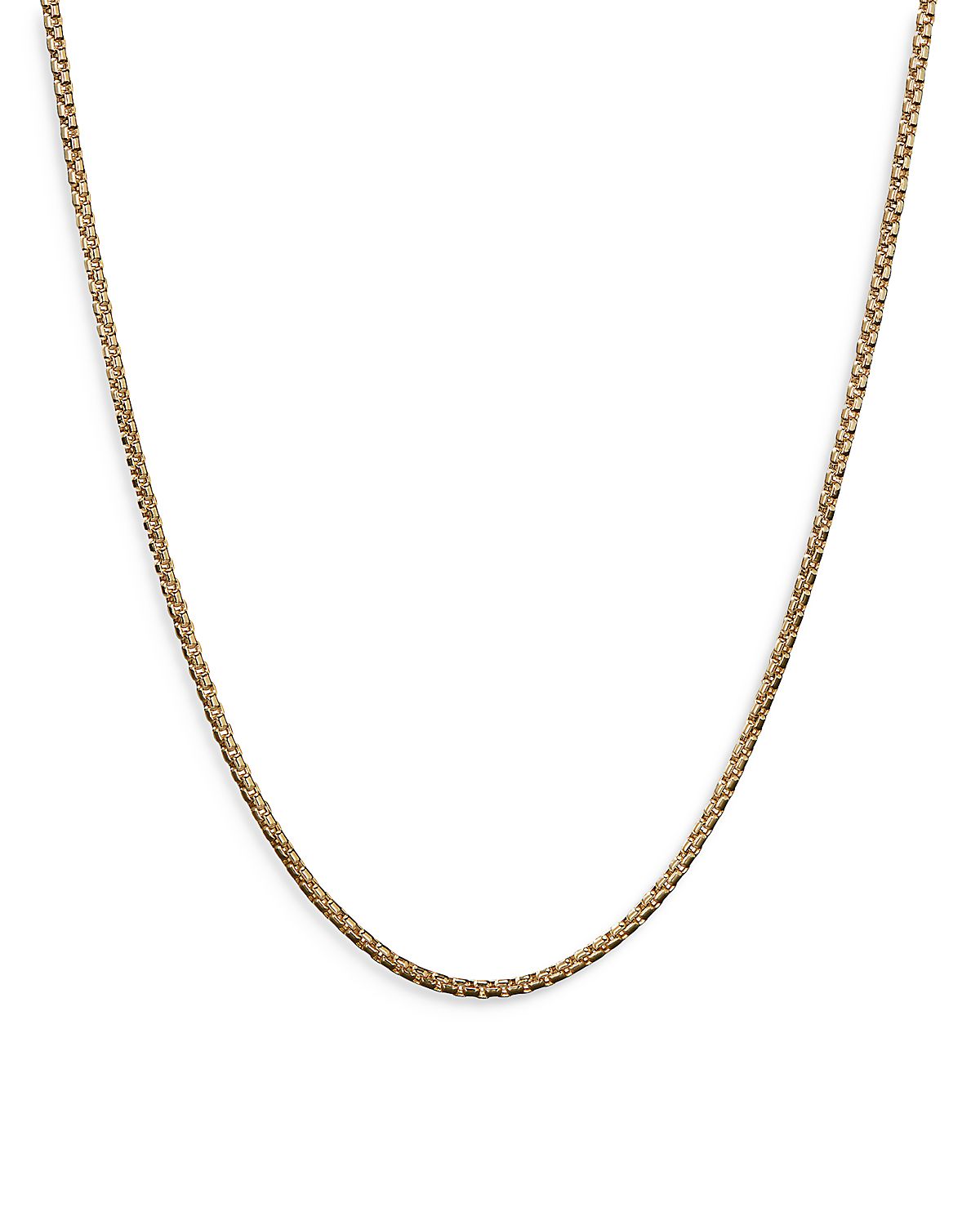 David Yurman 18K Yellow Gold Box Link Chain Necklace