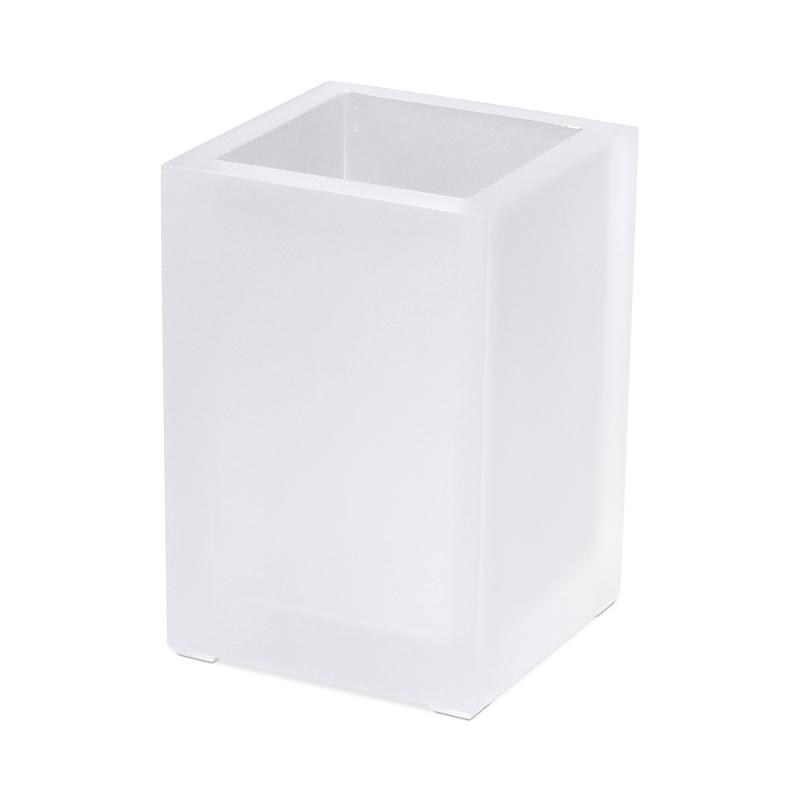 Mike And Ally Frost Sky Brush Holder In Frosted White