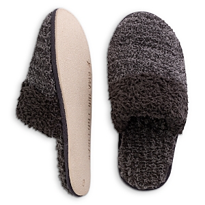 Shop Barefoot Dreams Women's Cozychic Malibu Slippers In Heathered Carbon/graphite