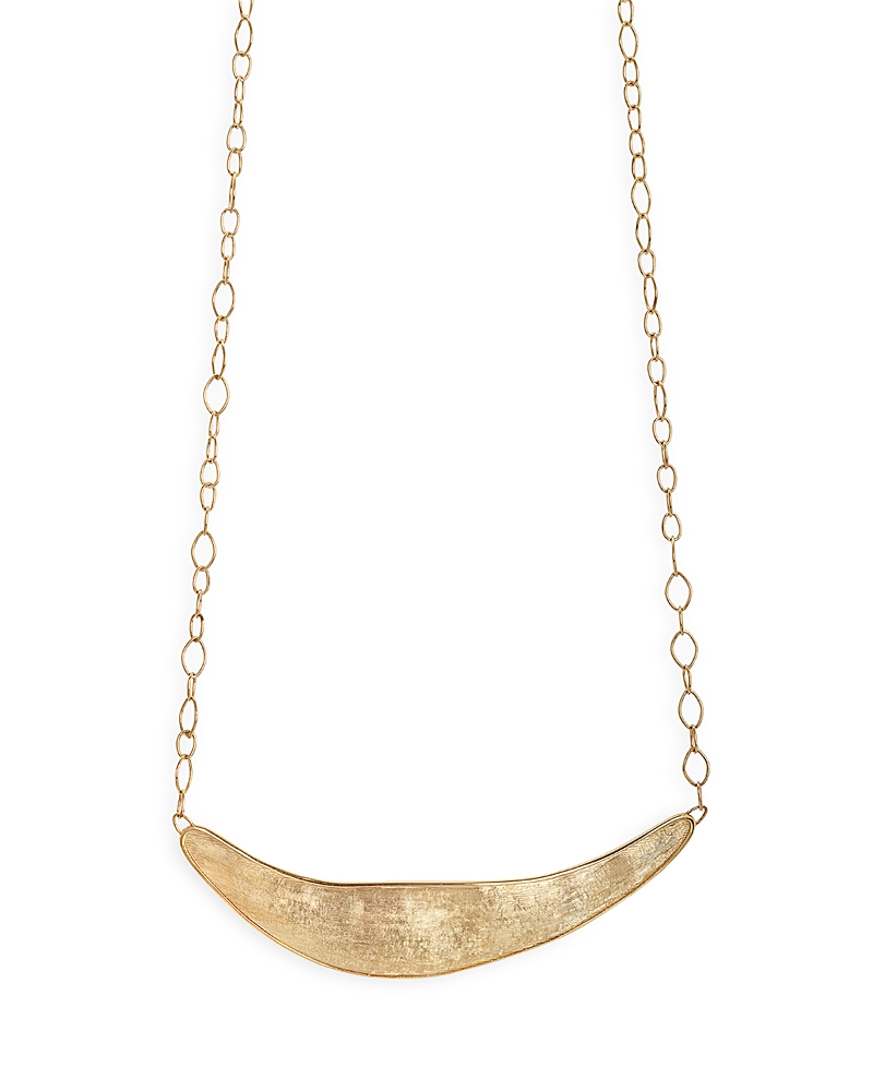 Marco Bicego 18k Yellow Gold Lunaria Hammered Crescent Collar Necklace, 16.5 In Gold
