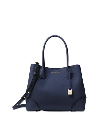 Michael Kors Mercer Large Bonded Leather Tote in Electric Blue