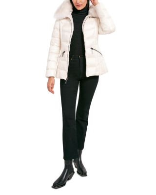 Nikki Shearling Trim Puffer Coat