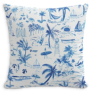 Cloth & Company The Beach Toile Decorative Pillow, 22 X 22 In Navy