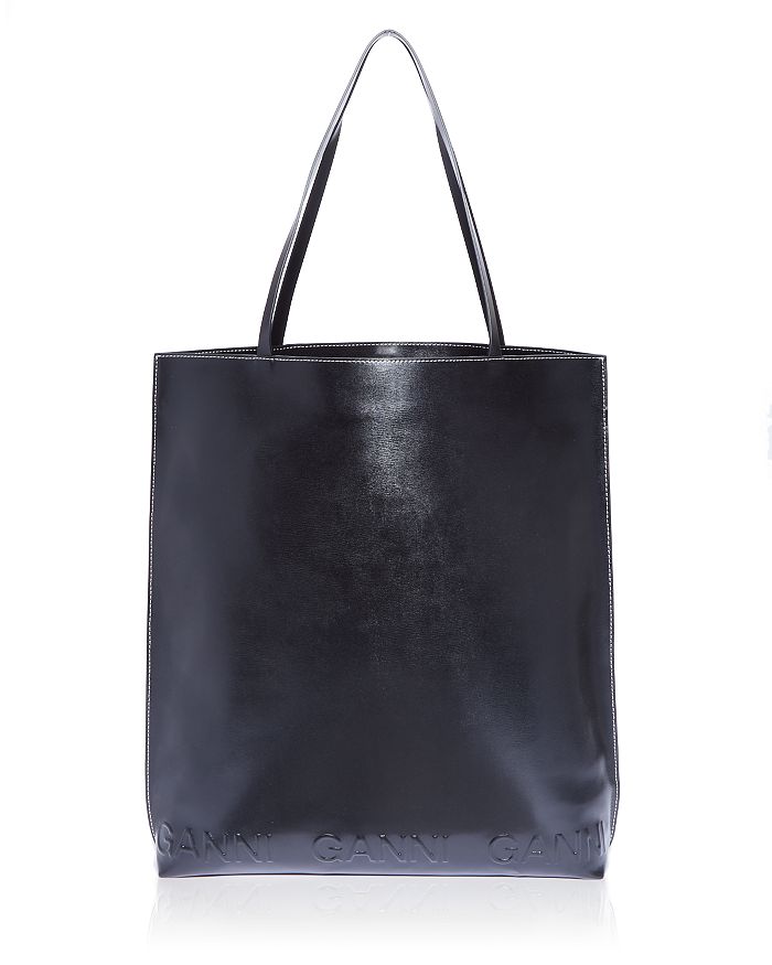 GANNI Recycled Leather Large Tote | Bloomingdale's