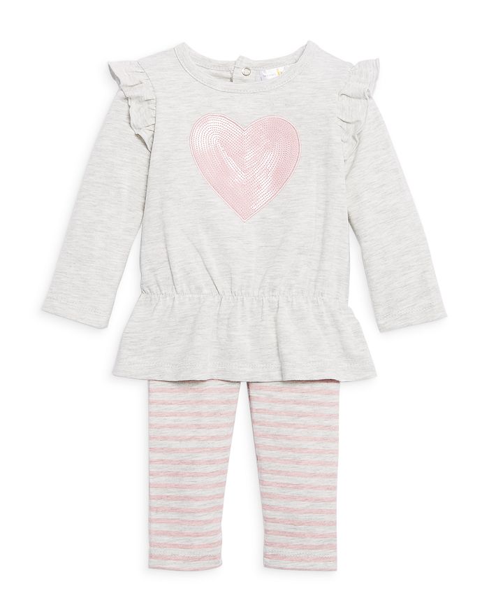 Bloomie's Baby Bloomie's Girls' Heart Tunic & Striped Leggings Set ...