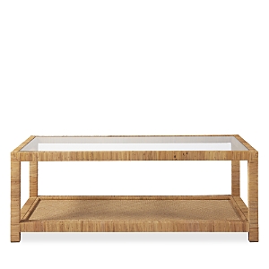 Bloomingdale's Long Key Cocktail Table In Rattan/glass
