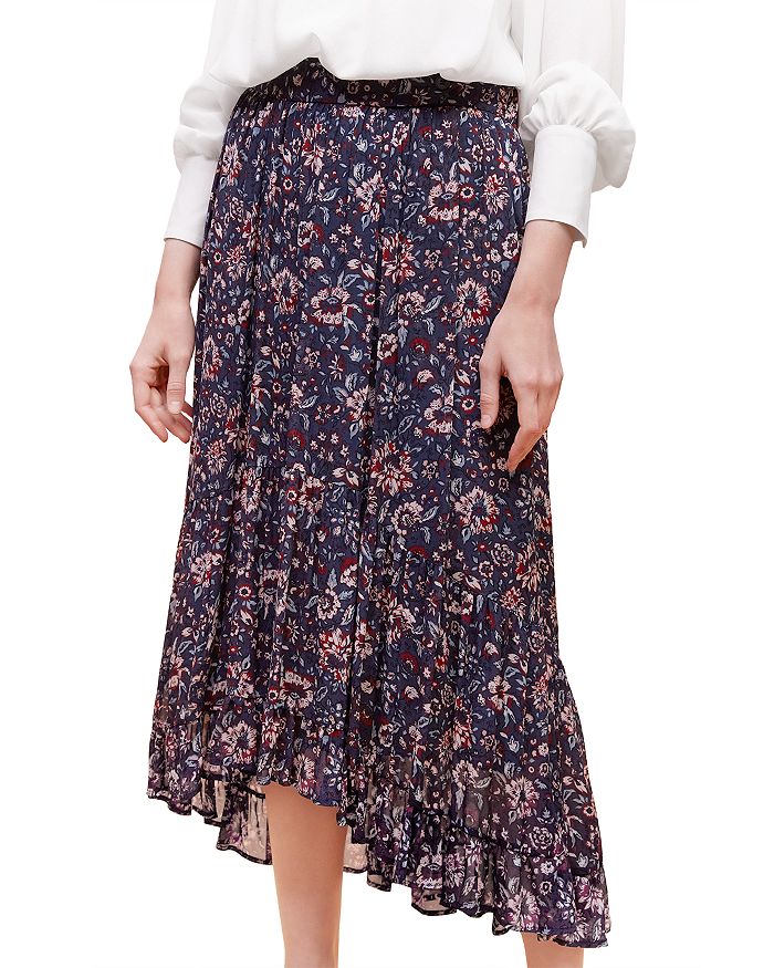 Gerard Darel Bonnie Floral Print Midi Skirt | Bloomingdale's
