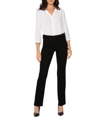 Marilyn High Rise Straight Jeans in Black