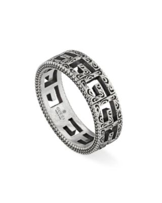 Sterling Silver G Cube Ring
