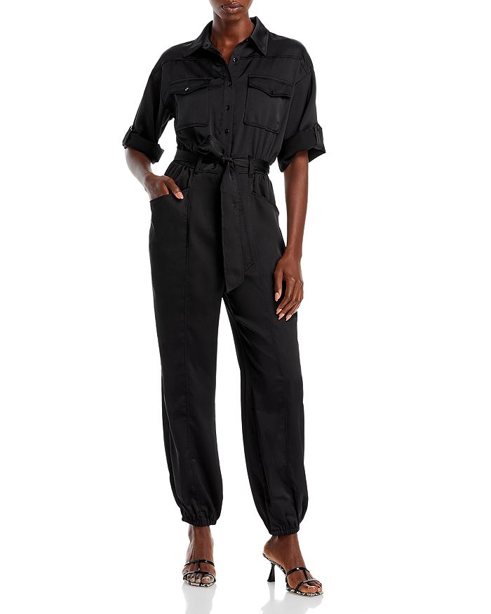 AQUA Belted Jumpsuit 100 Exclusive Bloomingdale s